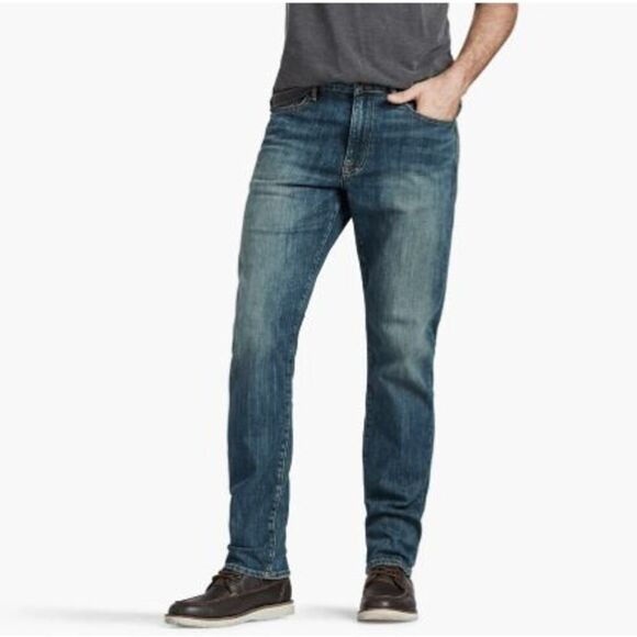 Lucky Brand 410 Athletic Slim Medium Whisker Wash Stretch Men's Size 36 x 30 - Picture 1 of 16
